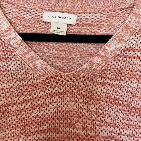 Club Monaco Cropped V-Neck Sweater in Size Small - Picture 2 of 7